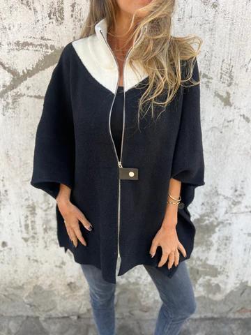 Lässige Jacke mit Stehkragen und Reißverschluss 4