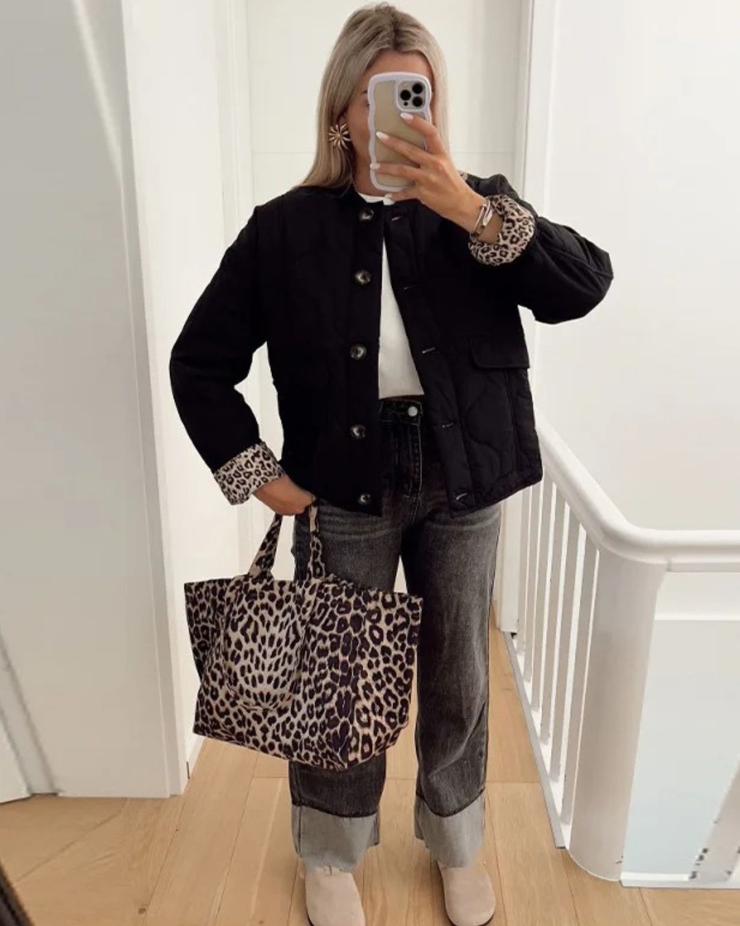 Jacke Damen | Steppung & Leo-Details