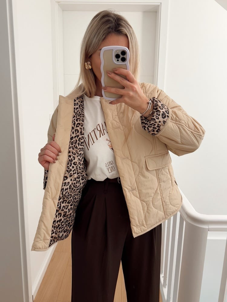 Jacke Damen | Steppung & Leo-Details
