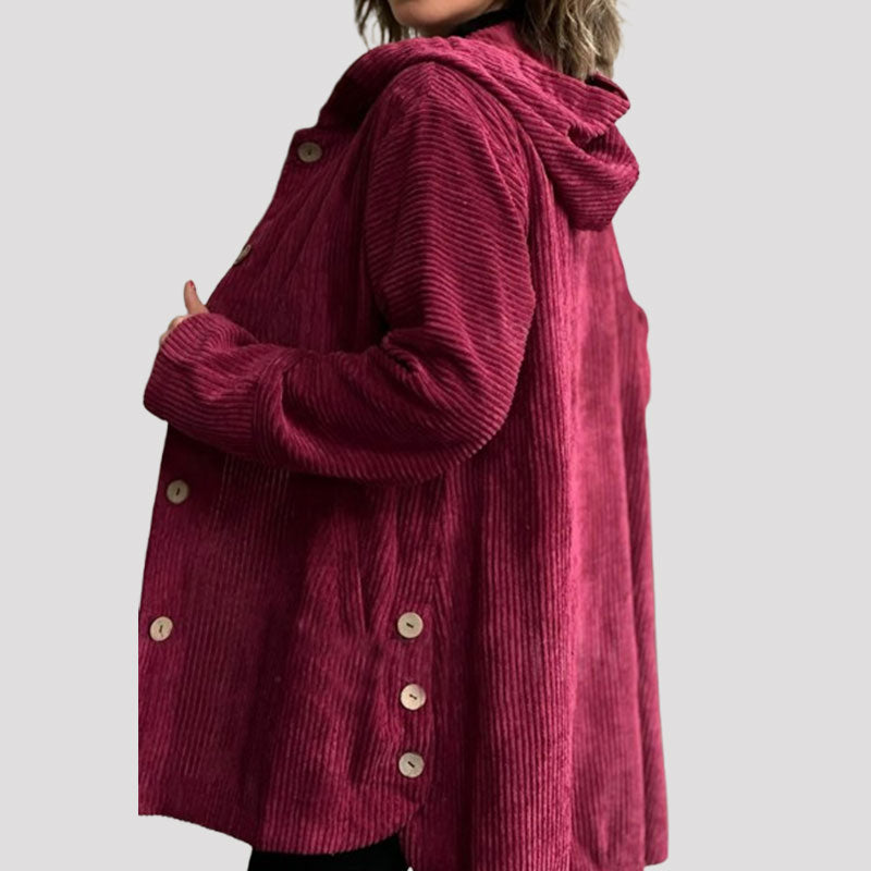 Jaze - Lässige Cord-Hoodie-Jacke für den Herbst 0