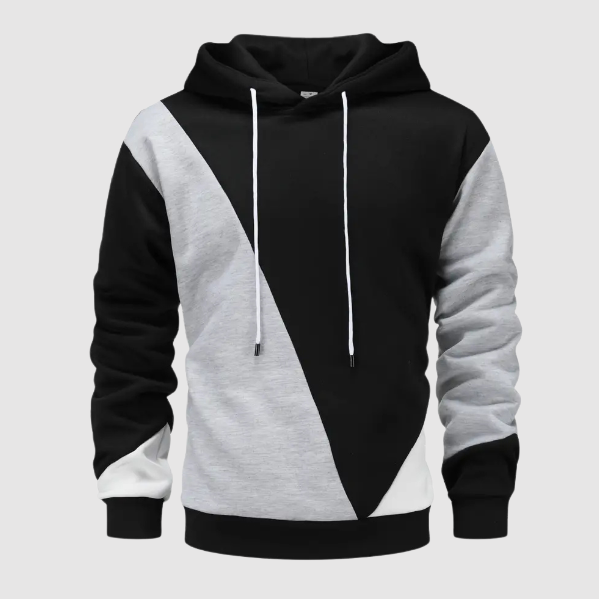 Jeffrey - Herren Farbblock Kapuzenpullover mit Kordelzug 0