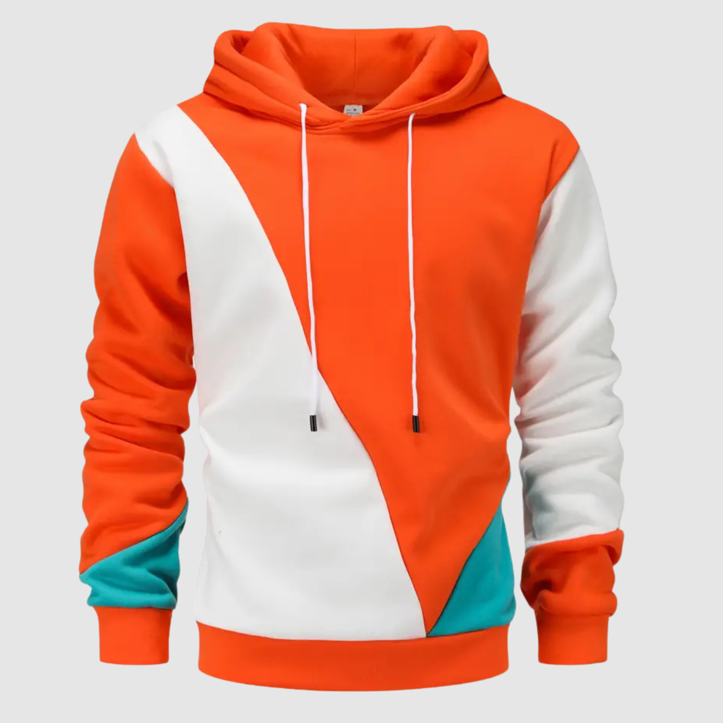 Jeffrey - Herren Farbblock Kapuzenpullover mit Kordelzug 1