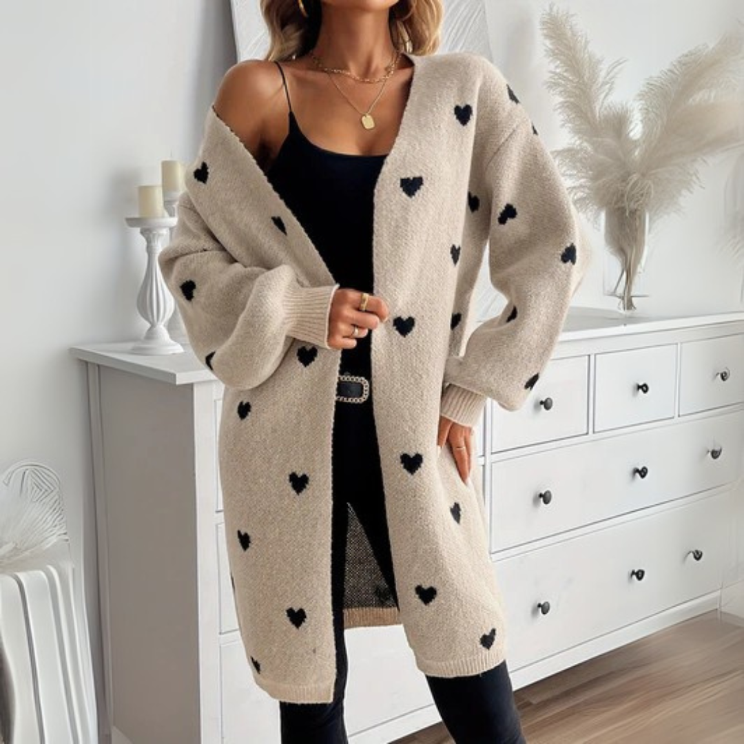 Julia | Cardigan mit Herzmuster 1
