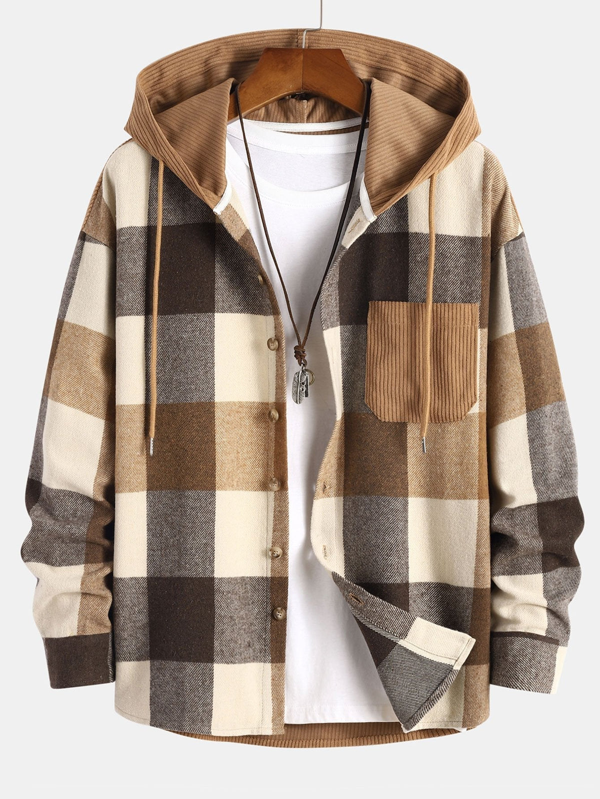 Kapuzen-Set Herren | Patchwork & Flanell-Karo