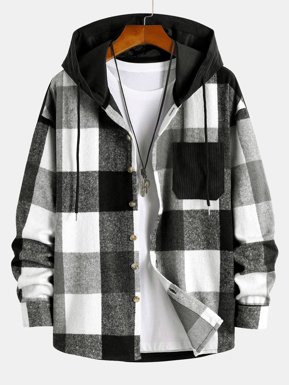 Kapuzen-Set Herren | Patchwork & Flanell-Karo