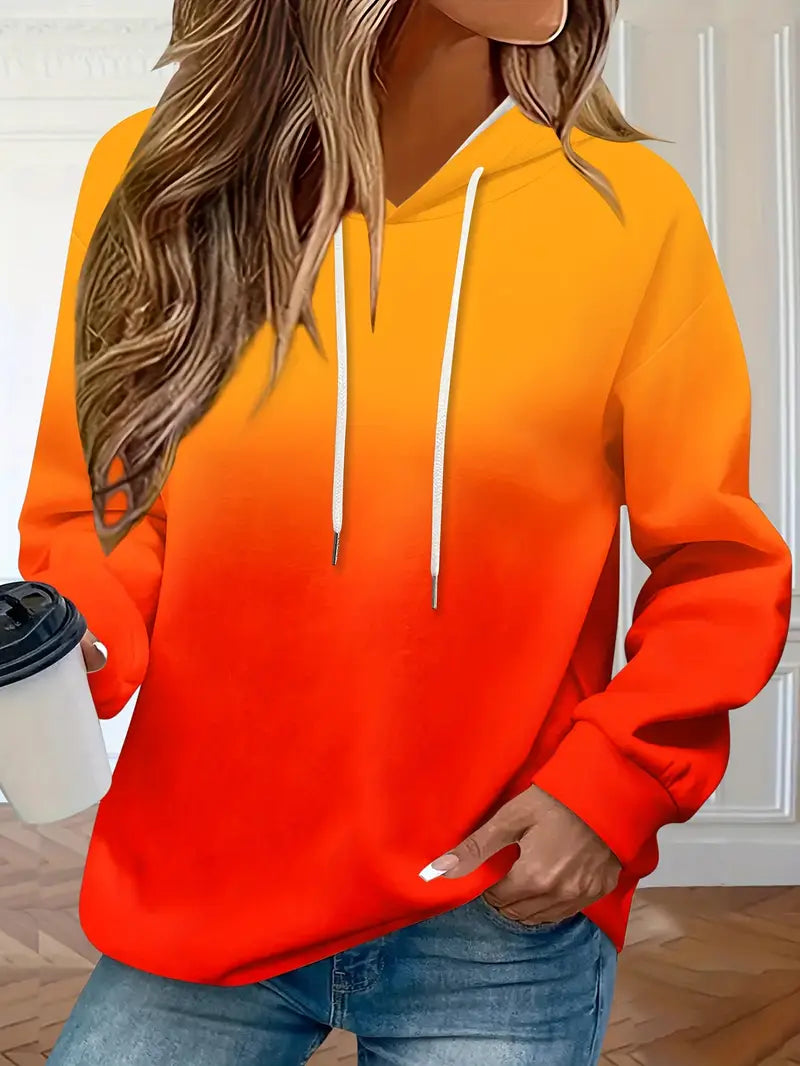 Kapuzenpullover Damen | Farbverlauf & Kordelzug 2