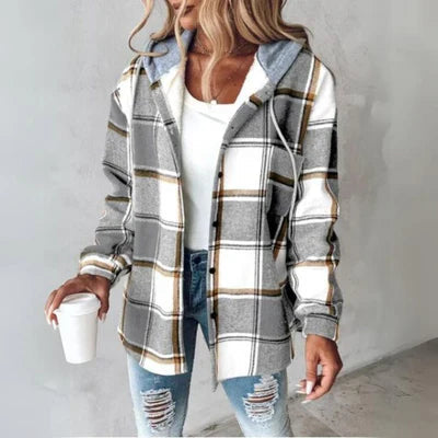 Kapuzenpullover Damen | Kapuze & Knopfleiste