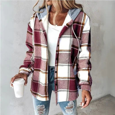 Kapuzenpullover Damen | Kapuze & Knopfleiste