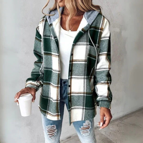 Kapuzenpullover Damen | Kapuze & Knopfleiste