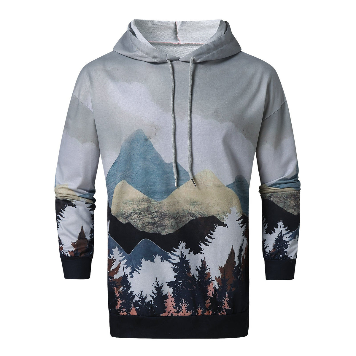Kapuzenpullover Herren | Allover-Print & Naturmotiv