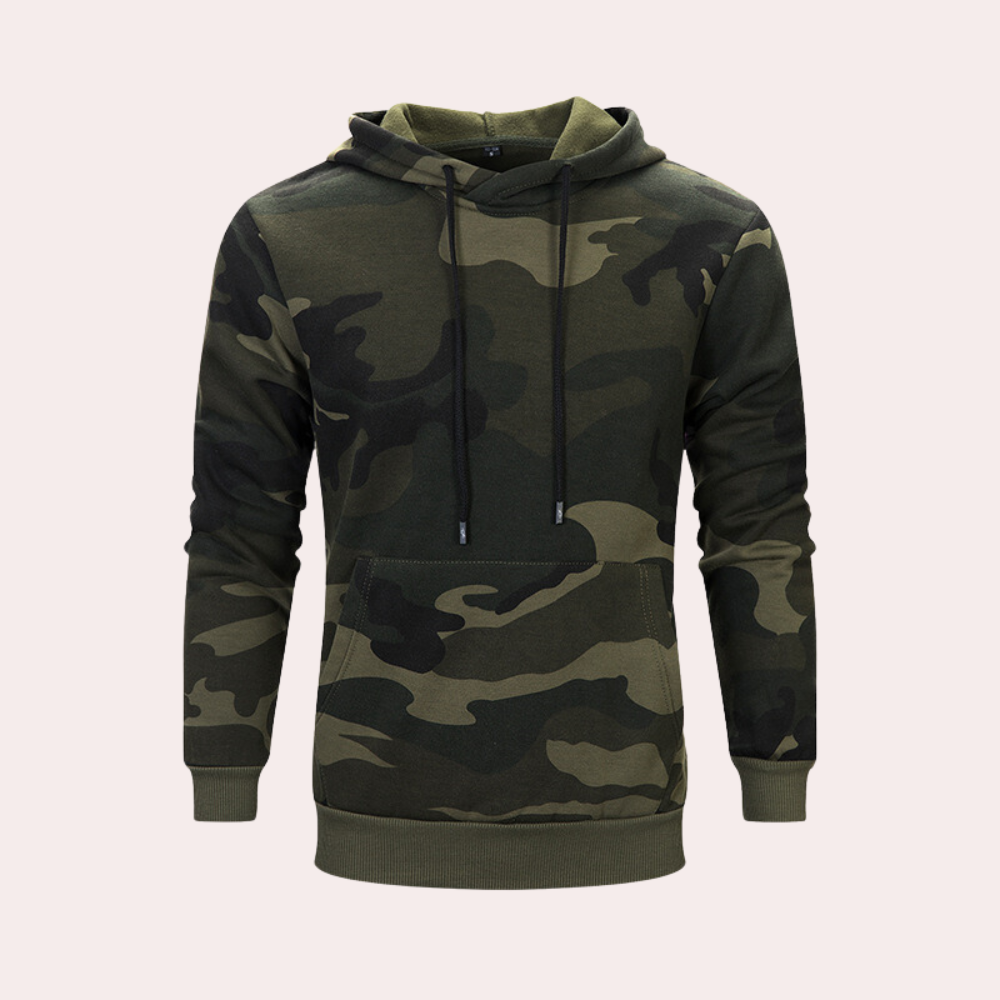 Kapuzenpullover Herren | Camouflage-Print & Kängurutasche