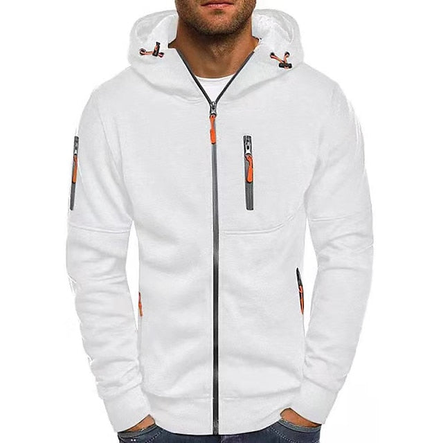 Kapuzenpullover Herren | Full-Zip & Zipp-Details