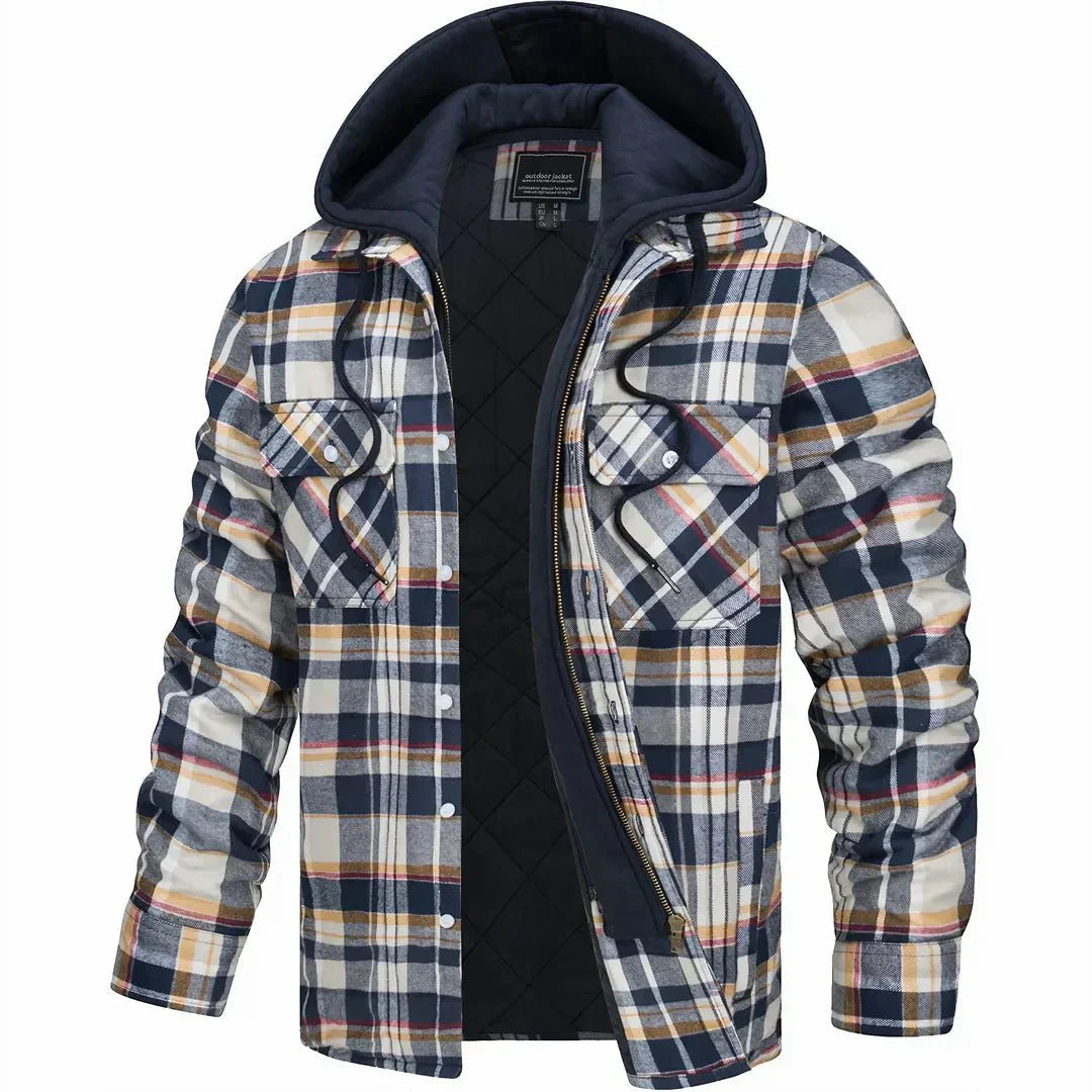 Kapuzenpullover Herren | Kapuze & Karo-Muster