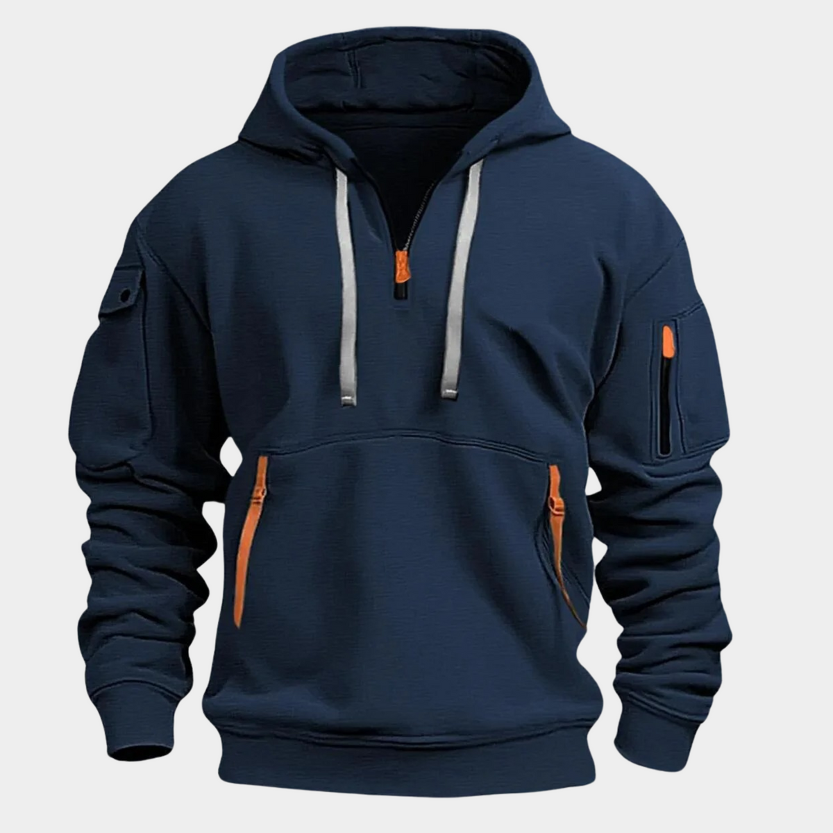 Kapuzenpullover Herren | Reißverschluss & Cargo-Taschen