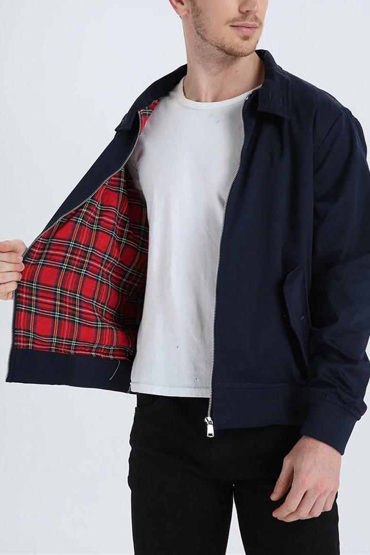 Klassische Harrington-Jacke Für Herren | Stehkragen 1