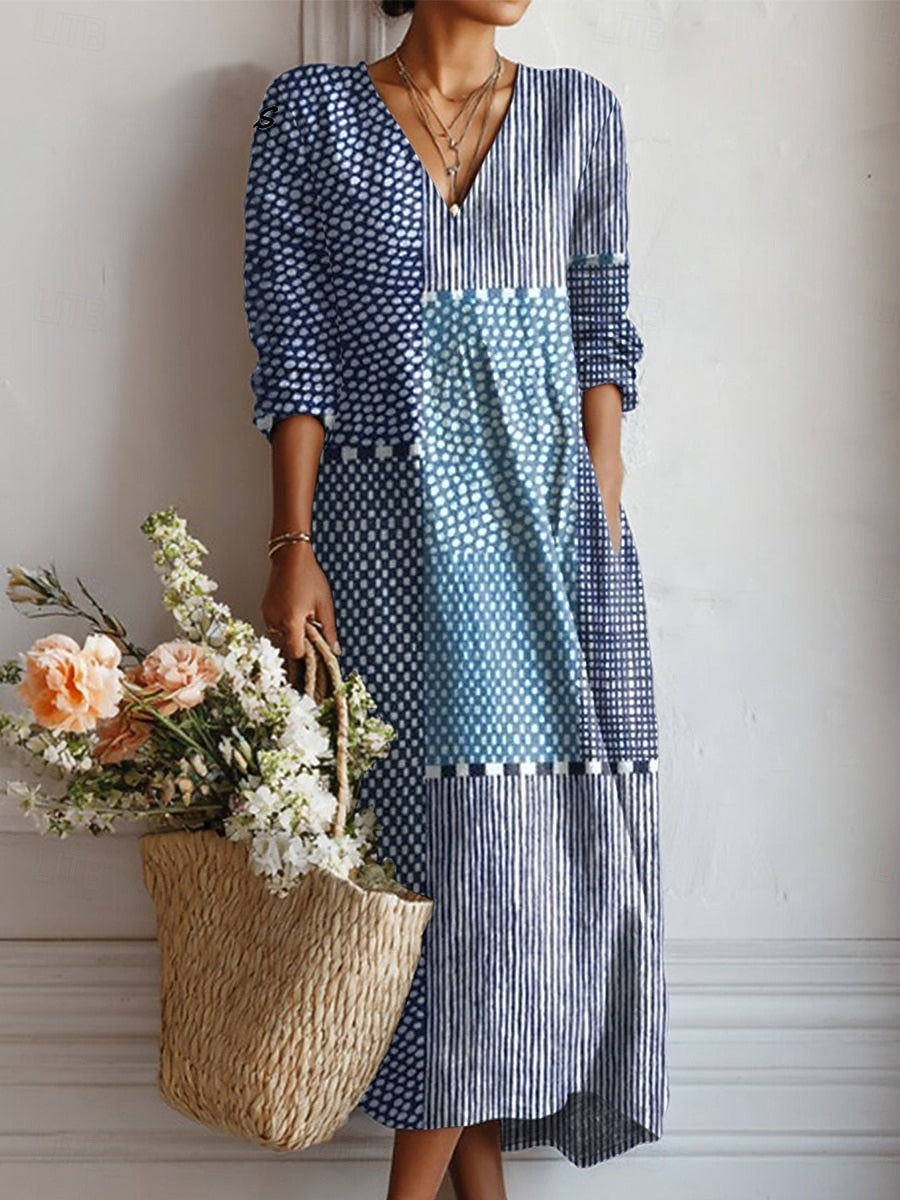 Kristin | Elegantes und bequemes Midi Kleid mit Blumenmuster 5