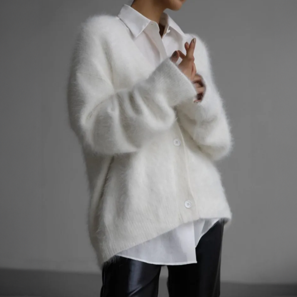 Kuschelige Kaschmir Strickjacke Damen 11