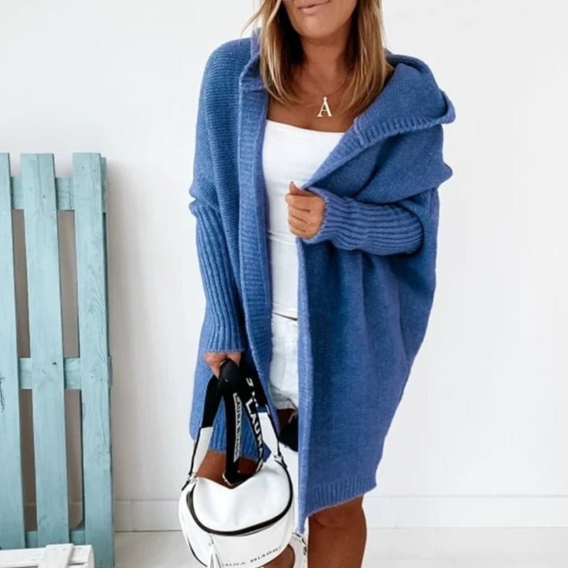 Kuscheliger Damen Cardigan mit Kapuze 25
