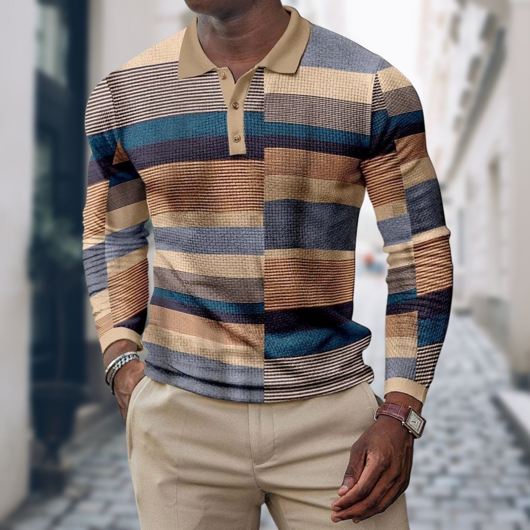 Langarm Poloshirt Herren | Figurbetont & Elegant