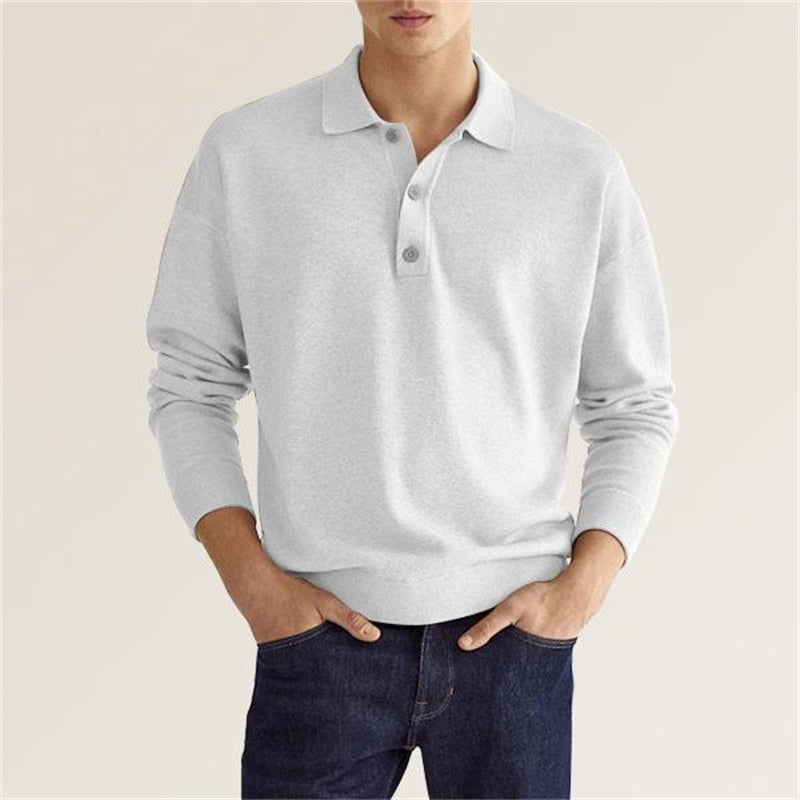 Langarm Poloshirt Herren | Klassischer Kragen & Bequem