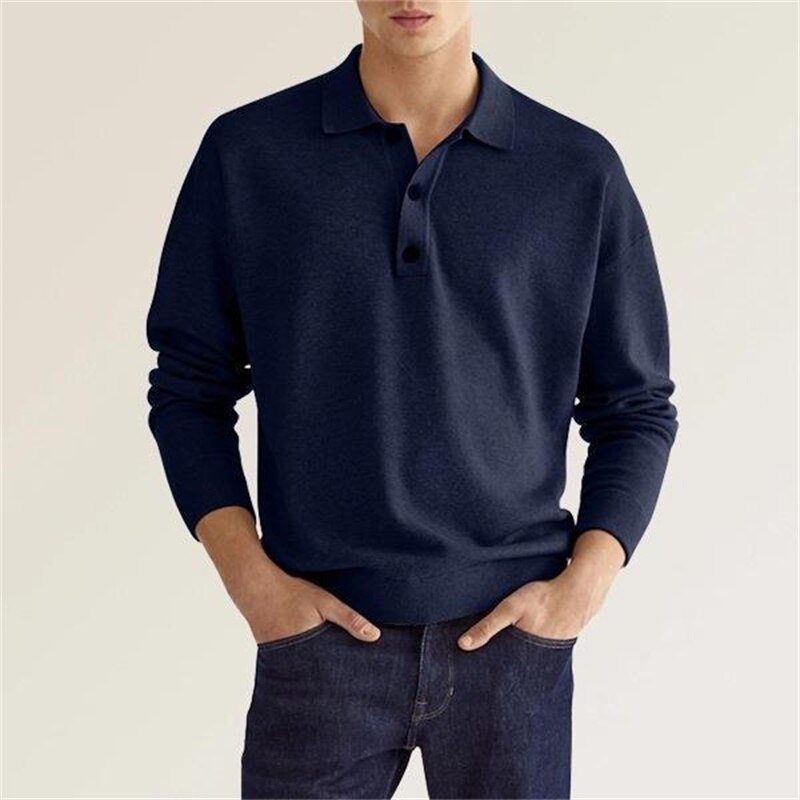 Langarm Poloshirt Herren | Klassischer Kragen & Bequem