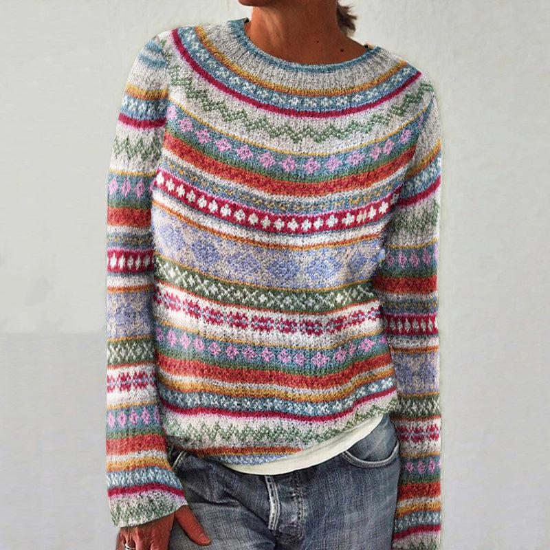 Langarm-Pullover mit schickem Druck