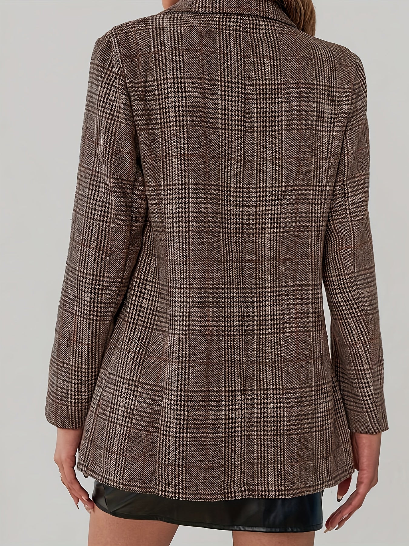 Langärmeliger Blazer mit Karomuster