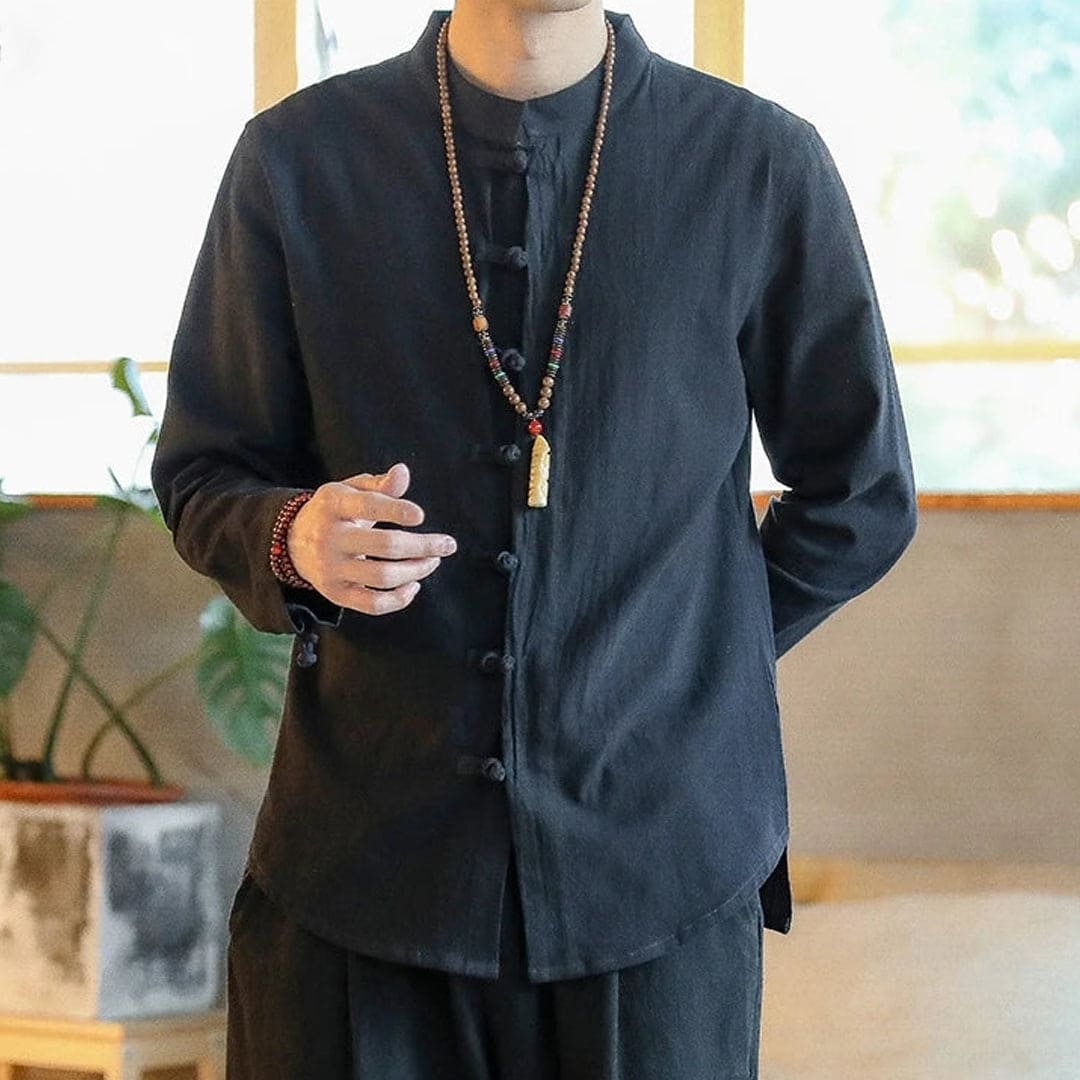 Langärmliges Hemd im Kimono-Stil – Elegant & Vielseitig für Formelle und Leger Anlässe