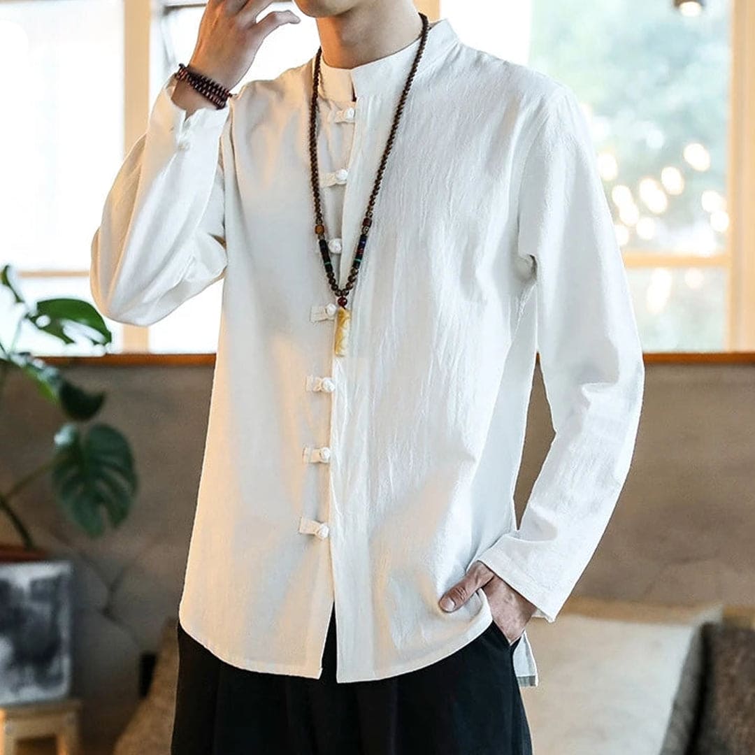 Langärmliges Hemd im Kimono-Stil – Elegant & Vielseitig für Formelle und Leger Anlässe