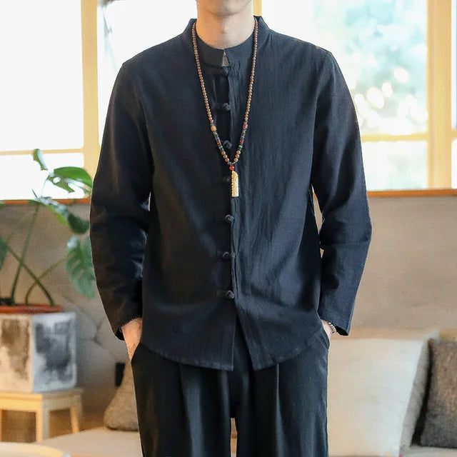Langärmliges Hemd im Kimono-Stil – Elegant & Vielseitig für Formelle und Leger Anlässe