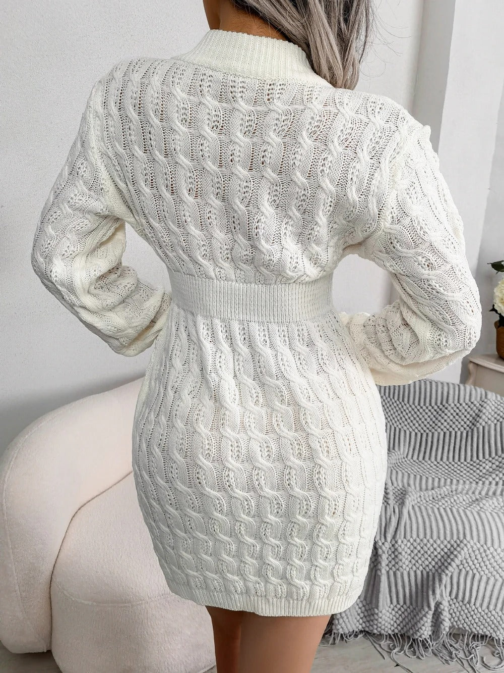 Lässiges Strickkleid Für Frauen