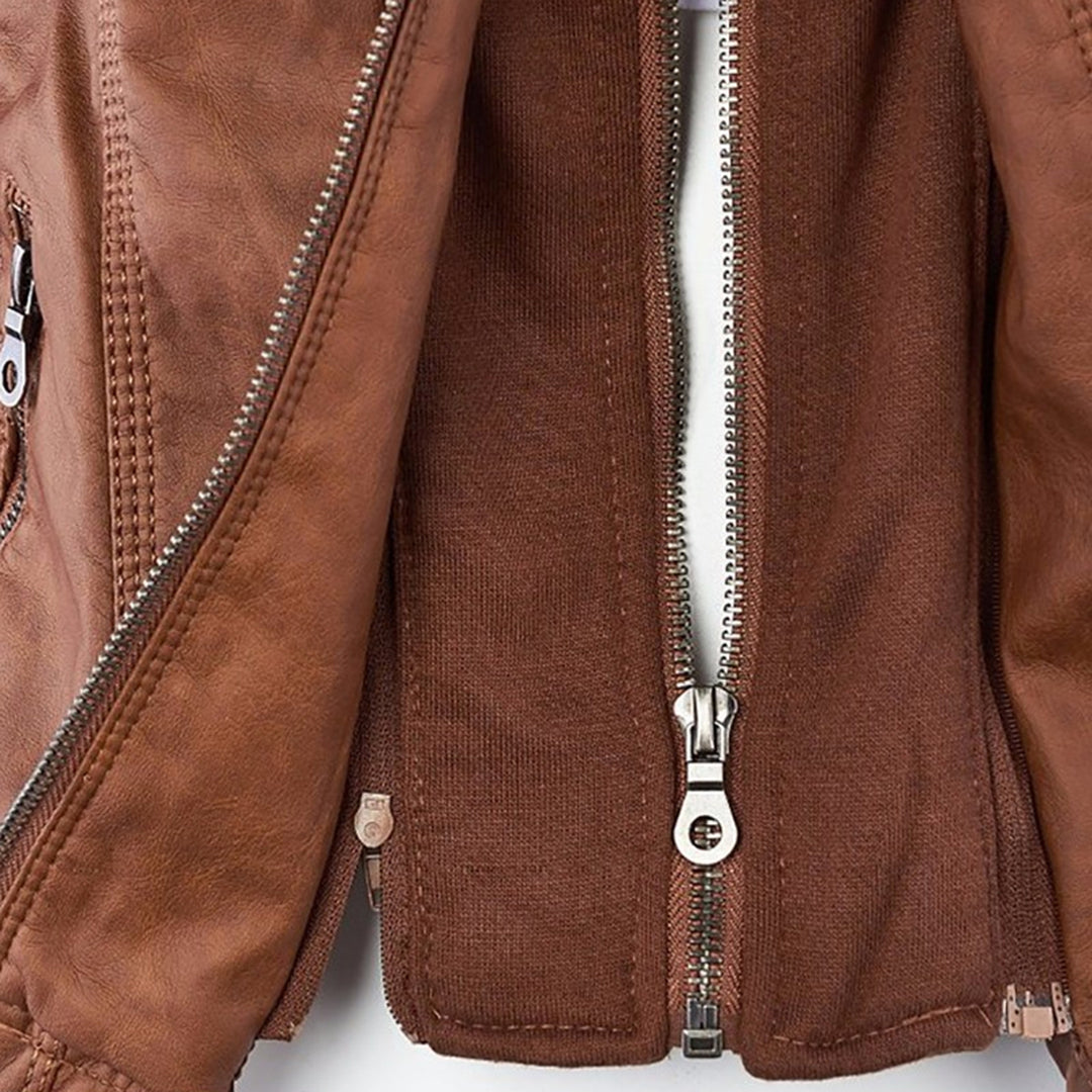 Lederjacke Für Damen | Mit Kapuze 3