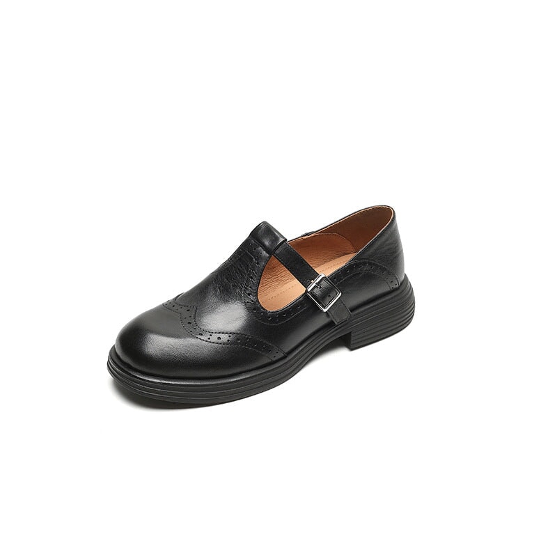 Lederschuhe Damen | Eleganter Riemen & Bequemer Halt