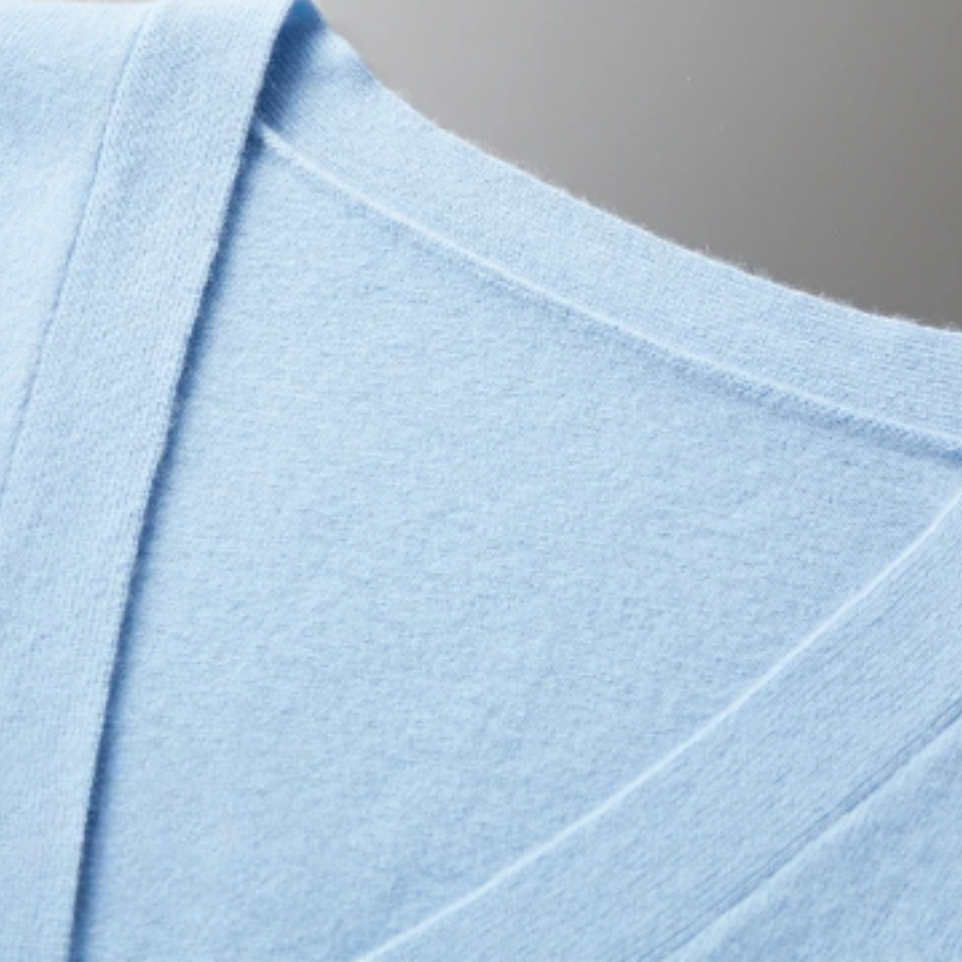 Leichte Kaschmir Strickjacke mit V-Ausschnitt 0