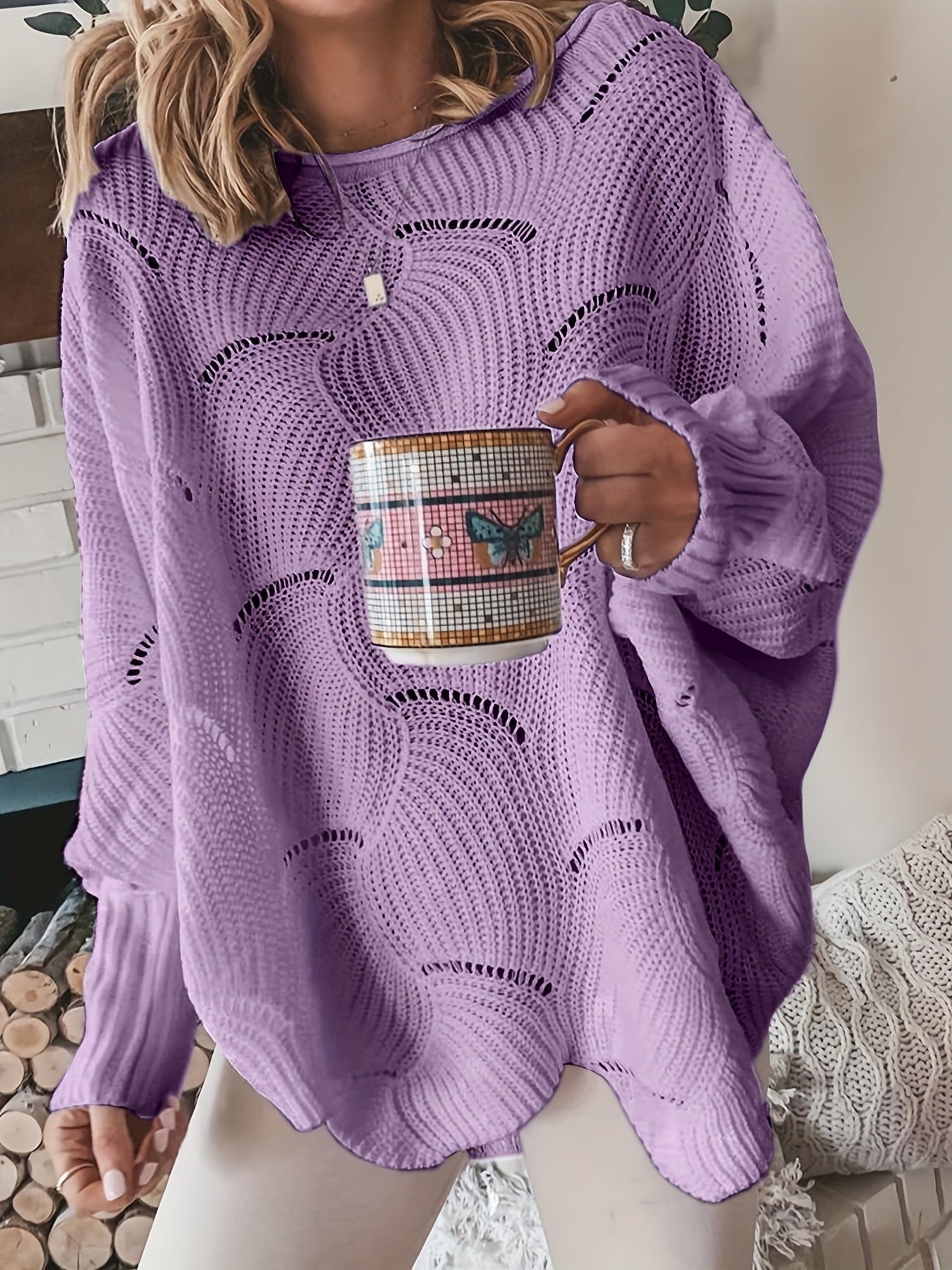 Lily - Damen Pullover mit Rundhalsausschnitt