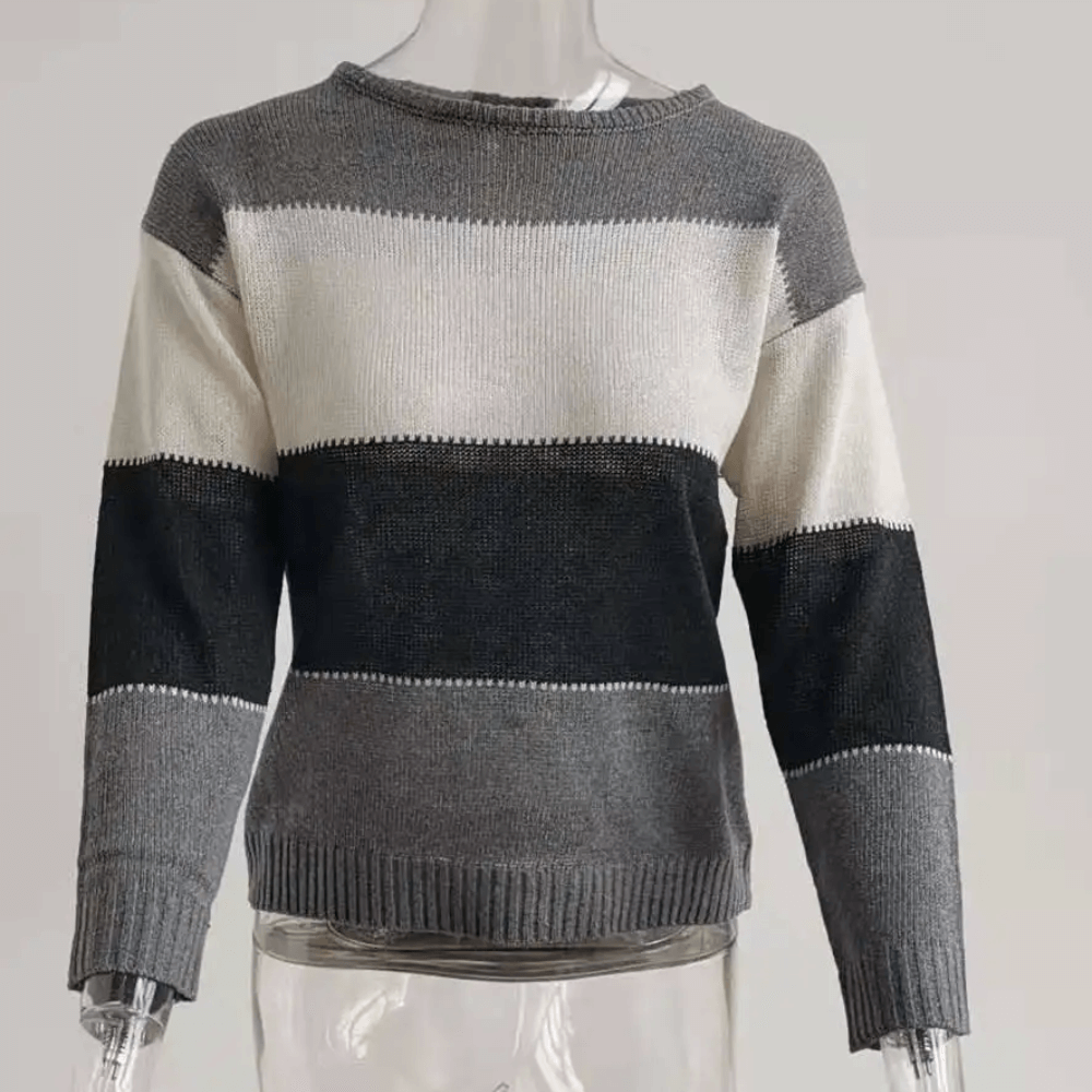 Lily - Strickpullover mit Farbblock