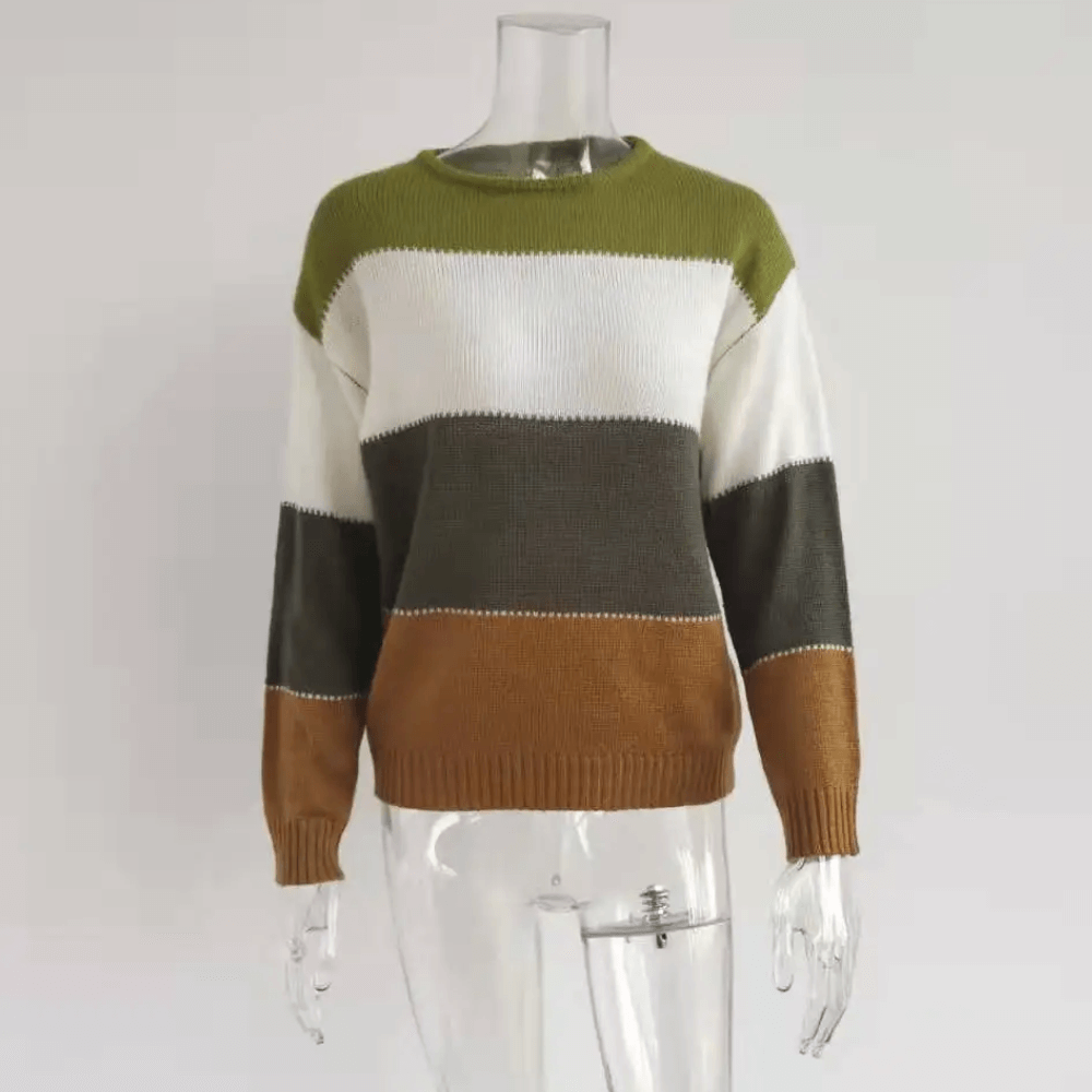 Lily - Strickpullover mit Farbblock