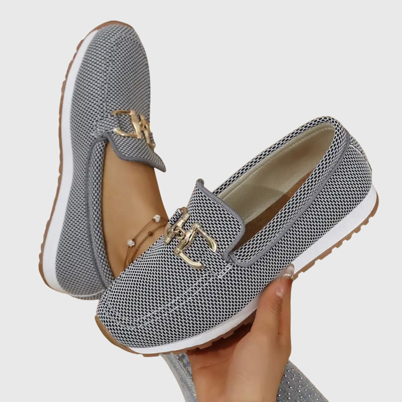 Loafer Damen | Orthopädische Sohle, Goldschnalle & leichter Komfort