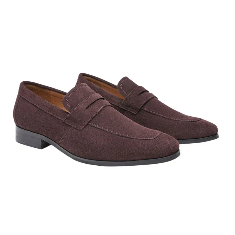 Loafer Herren | Klassischer Penny-Slipper mit Wildleder-Optik