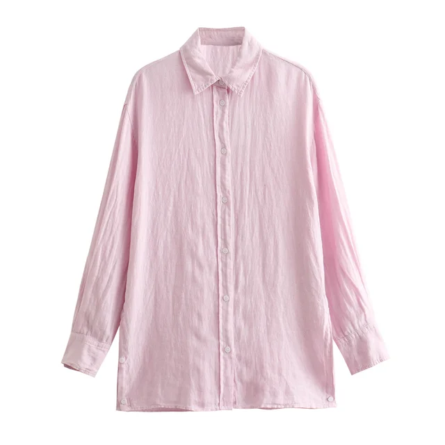 Lockere Passform - Lange Ärmel - Leinen - Damenmode