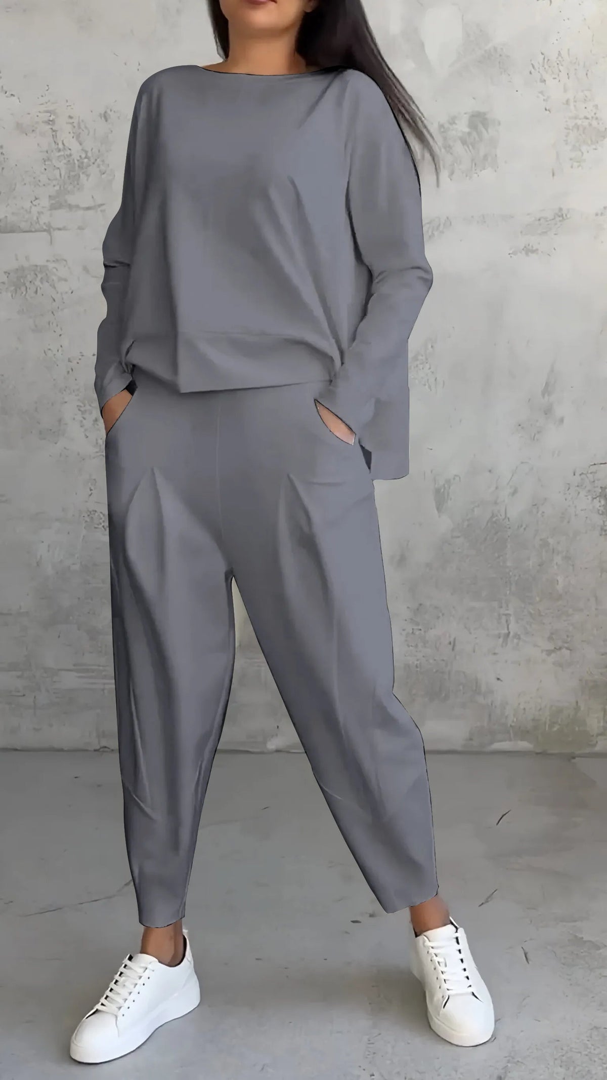 Loungewear-Set Aus T-Shirt Und Hose Für Damen | Langarm 1