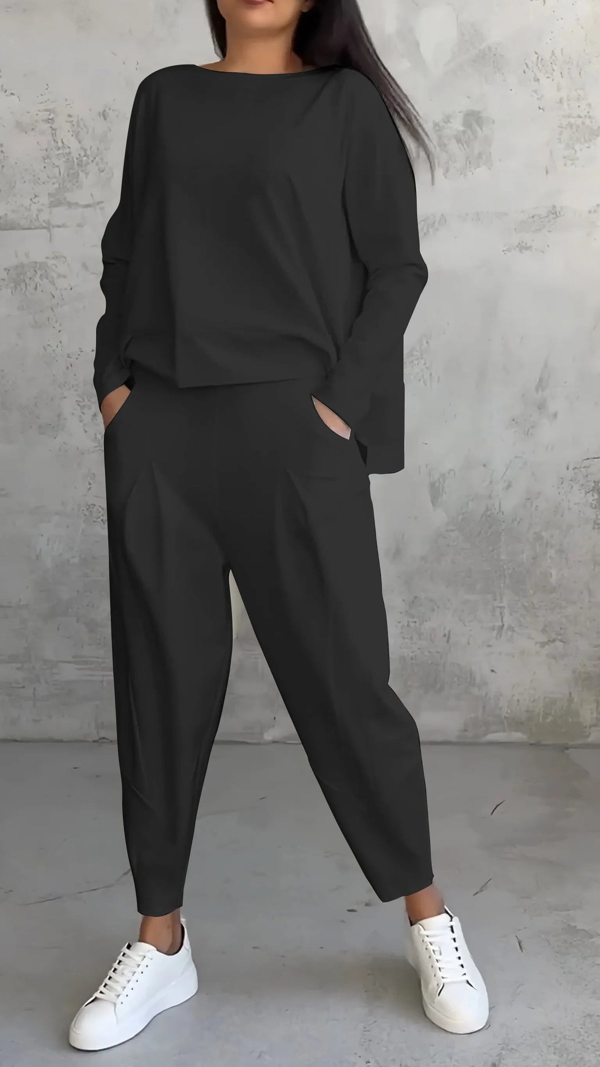 Loungewear-Set Aus T-Shirt Und Hose Für Damen | Langarm 0