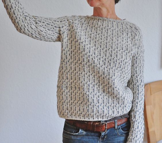 Lozenda - Eleganter grauer Pullover