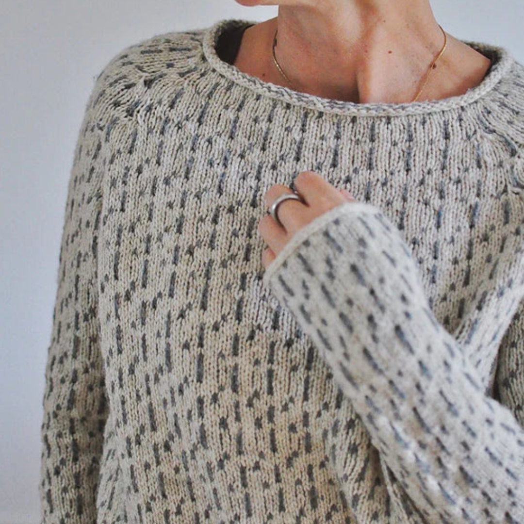 Lozenda - Eleganter grauer Pullover