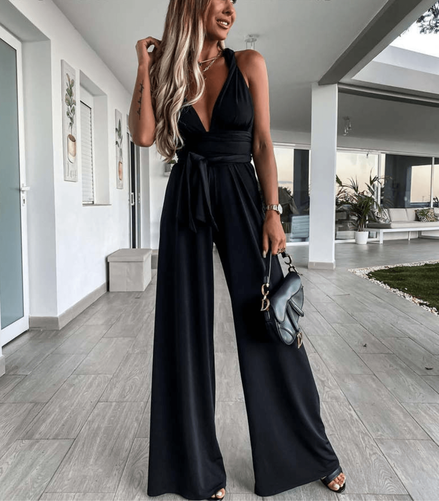 Lozenda - Jumpsuit Infinity Long Romper mit wandelbaren Trägern