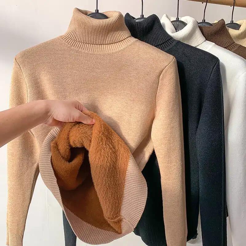 Lozenda - Maxi-Komfortpullover mit Rollkragen