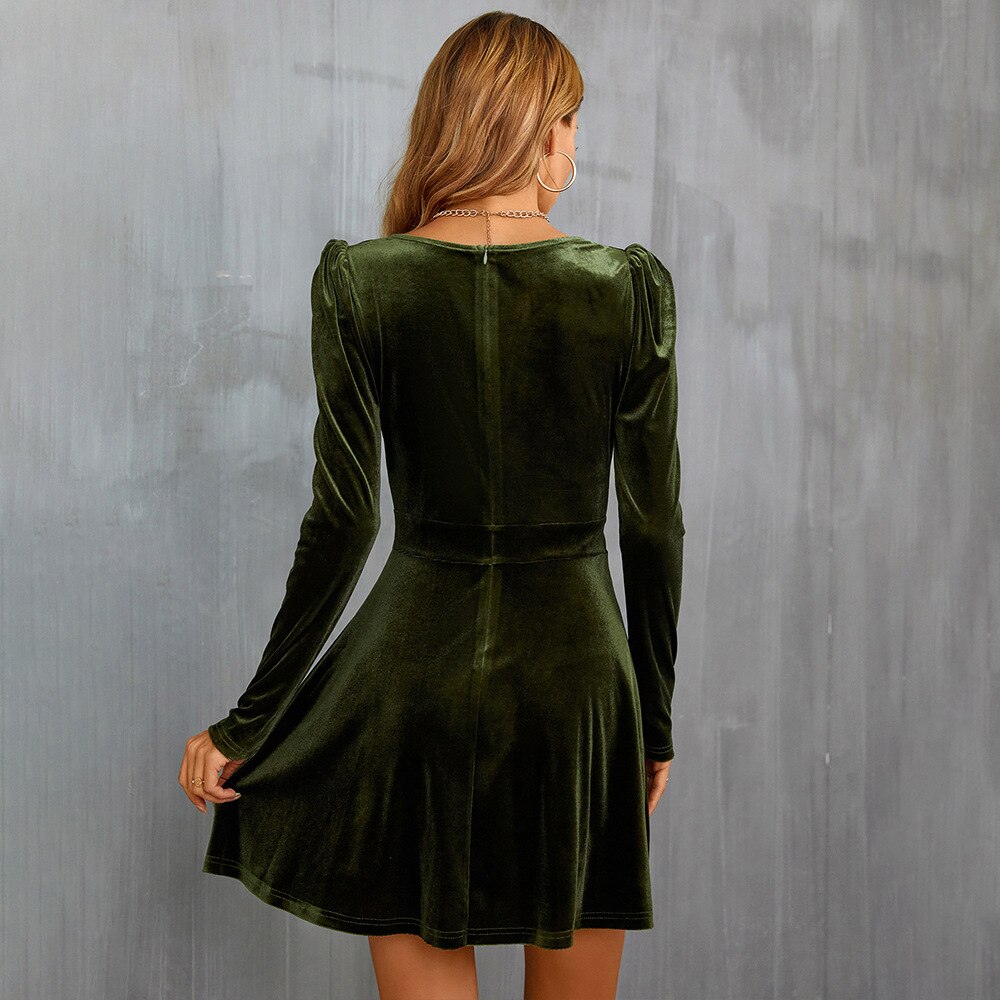 Lozenda - Samt Schlagkleid