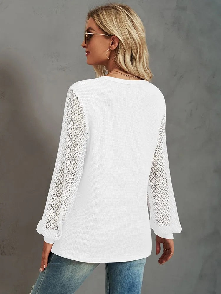 Lozenda - V-Ausschnitt Bluse