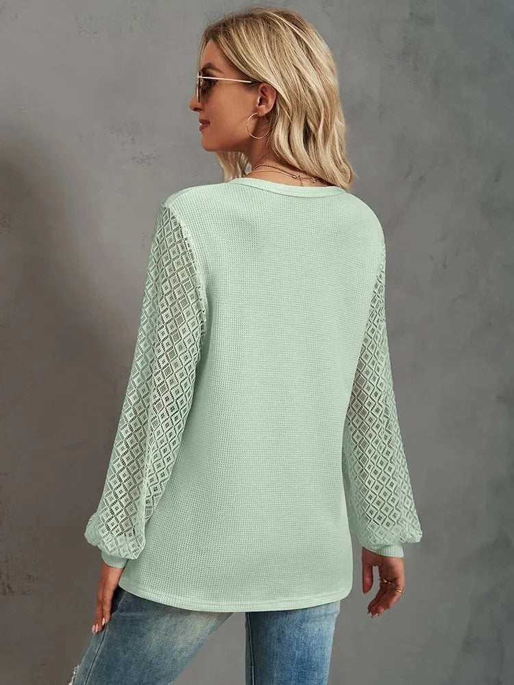 Lozenda - V-Ausschnitt Bluse