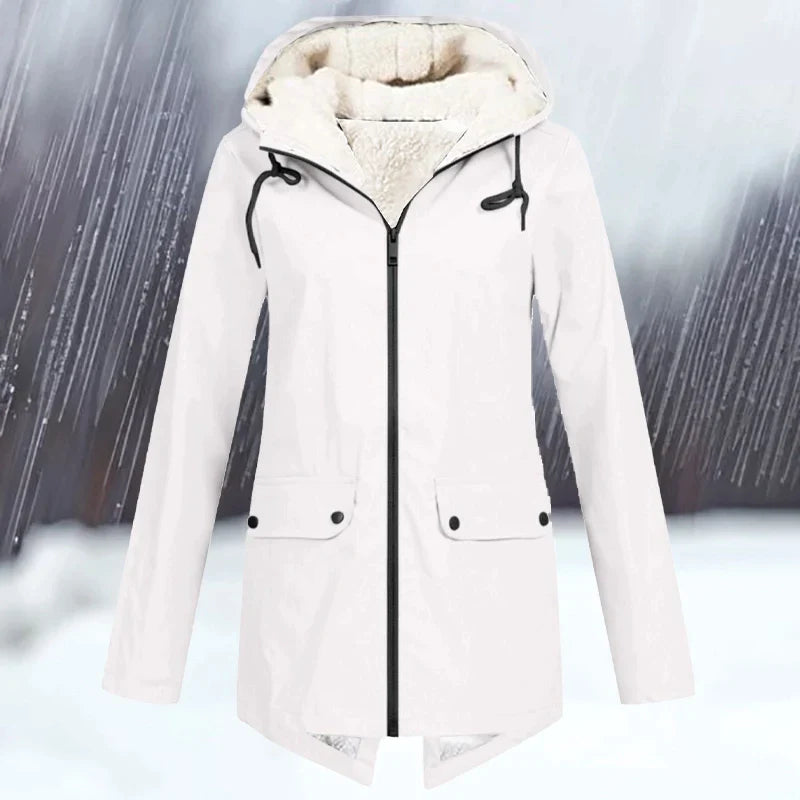 Lozenda - Wind Und Wasserdichte Jacke Mit Kapuze Und Verdickung